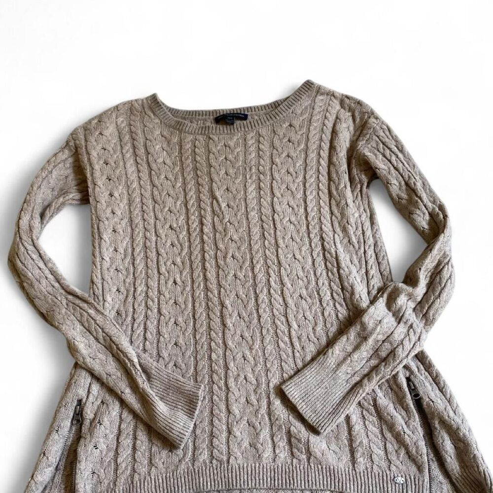 American-eagle Women's Cream and Tan Jumper